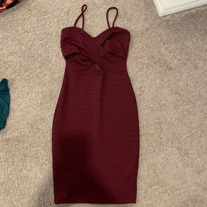 Burgundy dress